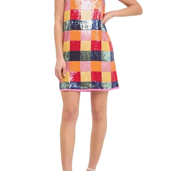 Like New | Endless Rose Check Sequin Minidress | Still @ Nordstrom as of Nov ‘22 - Picture 7 of 8